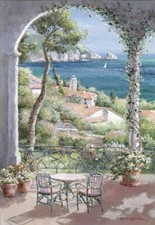 Ceramic Backsplash Tile Mural Water View Kitchen/Bathroom/Shower - Provence