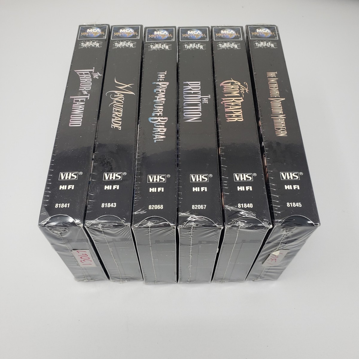 Lot 6 Thriller with Host Boris Karloff VHS Set 1960s TV Series