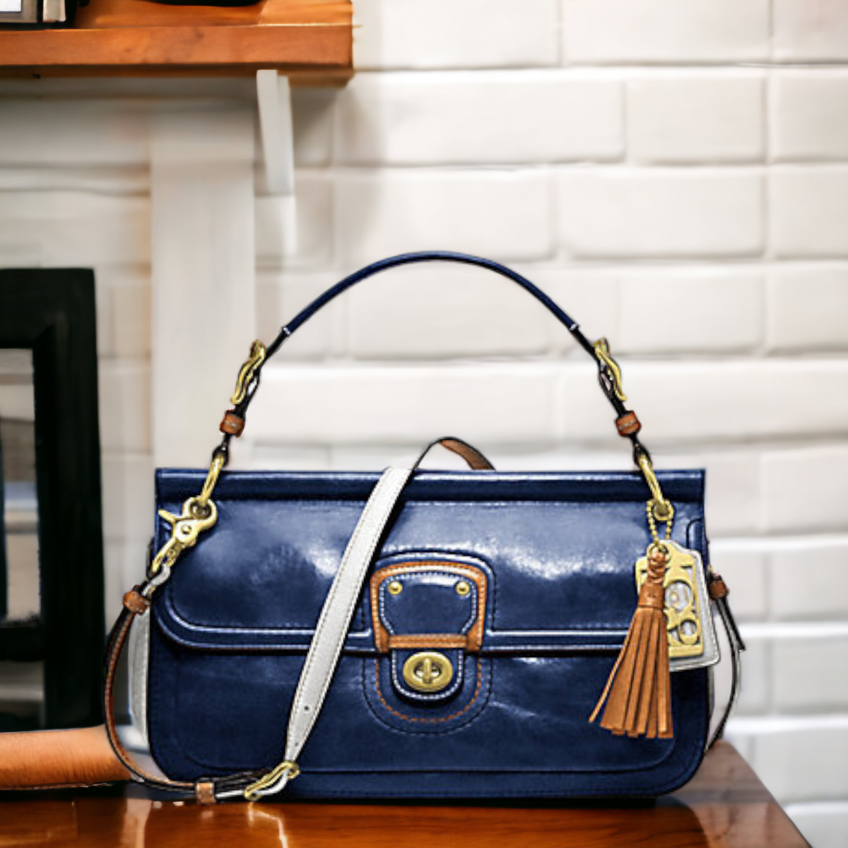 NWT_Coach Willis Limited Ed. 70th Anniv. Blue Leather Crossbody