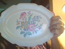 Vintage Stetson Floral Platter