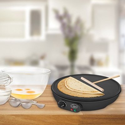 PANCAKE & CREPE MAKER 12'' ANTIHAFTBESCHICHTETE PLATTE 1000W ELEKTRISCH + KOSTENLOSE UTENSILIEN