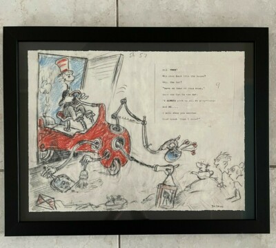 Dr. Seuss ''I Always Pick Up All My Play-Things'' Illustration Art ''Framed''