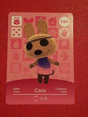 ♥ここちぃ♥　amiiboカード COCO ANIMAL CROSSING AMIIBO SERIES 2 CARD #150 TRACKED AU POST