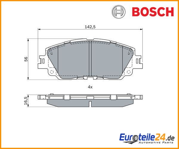 Bremsbelagsatz, Scheibenbremse Bosch 0986424899 FüR Toyota-image
