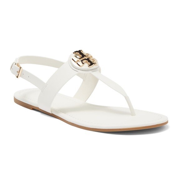 NIB TORY BURCH Bryce Ivory Size 10.5 Flat Thong Sandals | eBay