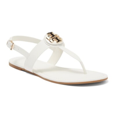 NIB TORY BURCH Bryce Ivory Size 10.5 Flat Thong Sandals | eBay
