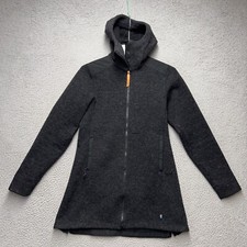 Fjallraven Ovik Jacket Coat Womens Medium Gray Wool G1000 Full Zip Outdoor