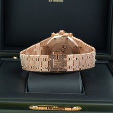 2022 Audemars Piguet Royal Oak Chronograph 38mm Blue Rose Gold Complete Set 12