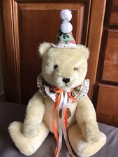 FOXES, BERRIES AND LEAVES TASSEL TRIM CLOWN COLLAR AND HAT HANDCRAFTED FOR TEDDY