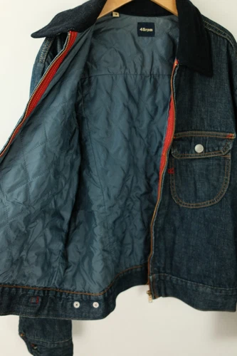 45R Women's Sz L JP3 Blue Denim Zip Jacket Japan 45RPM image 8