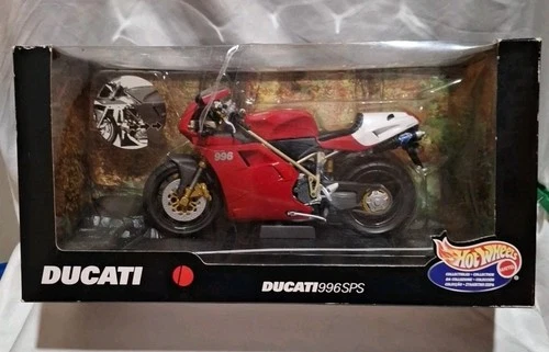 Vtg Hot Wheels 1999 1/10 Scale Ducati 996 SPS Motorcycle