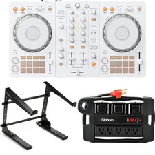 Pioneer DJ DDJ-FLX4 2-deck rekordbox and Serato DJ Controller with Laptop Stand