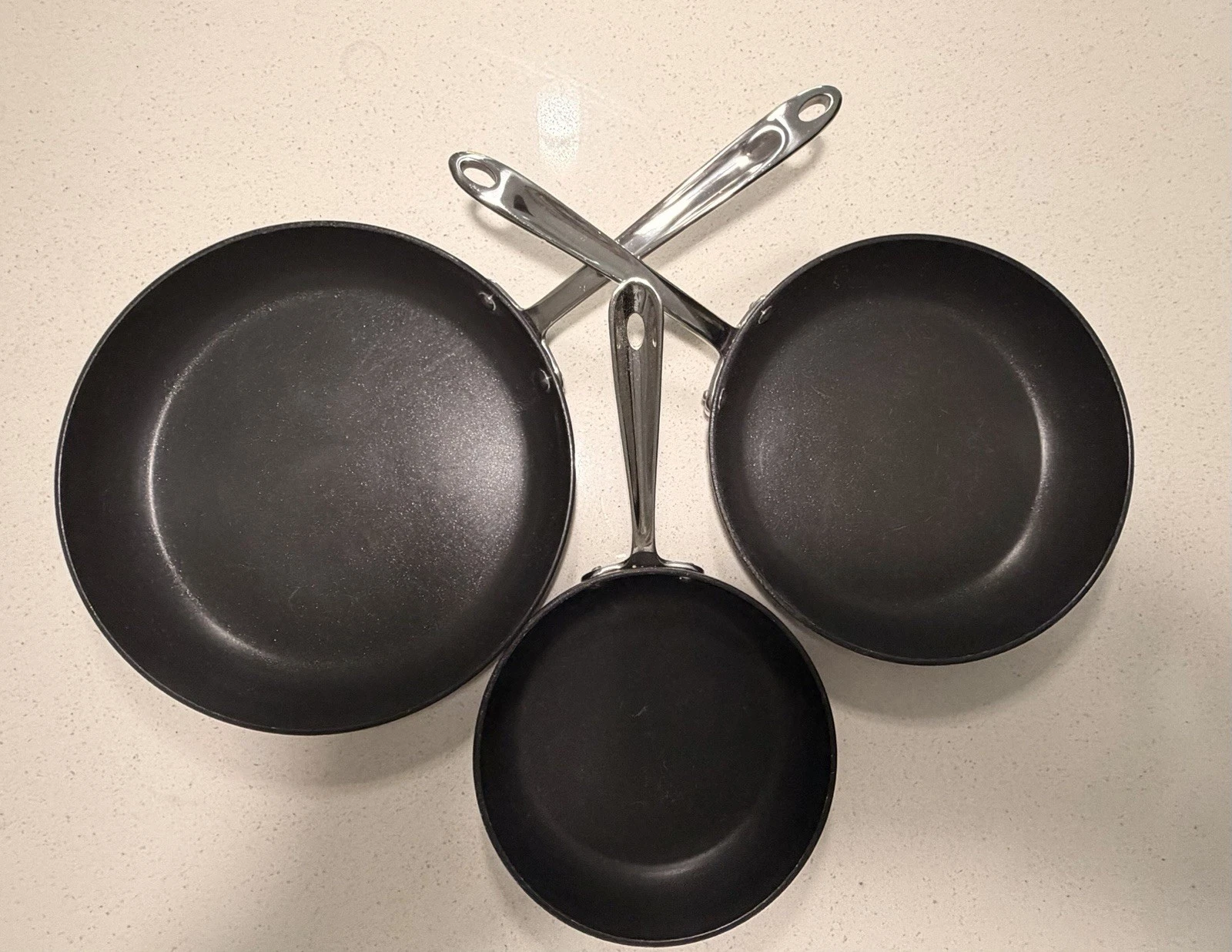 All-Clad Nonstick Fry Pans, 8", 10.5", 12" Set of 3