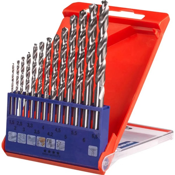Kwb 205840 Hss Metall-Spiralbohrer-Set 13Teilig 1.5 Mm, 2 Mm, 2.5 Mm, 3 Mm, 3.2-image