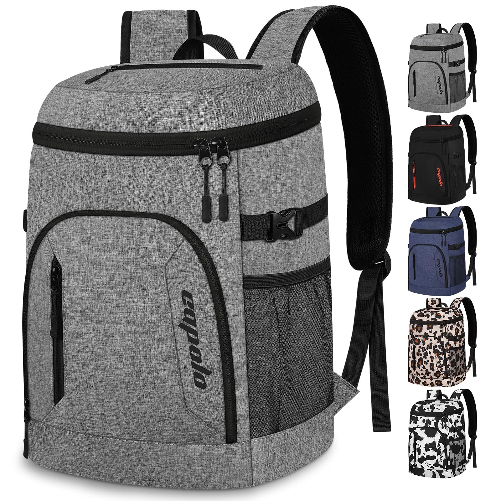 30-Can Insulated Cooler Backpack Leakproof Large Capacity for Outdoor Adventures