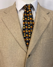 Canali Cashmere Silk 50/50 Blazer 40R US Moulin  Birdseye Tan Gray Made Italy