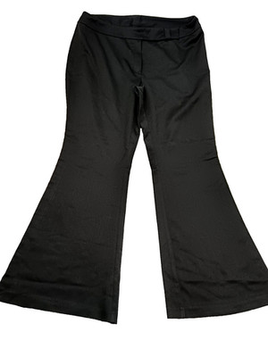 Schwarze Hose Größe 18 Bootcut Bein Smart Büro Arbeit Schule dehnbar von M&S