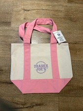 NEW with tag - Trader Joe  s Mini Canvas Tote Bag - PINK