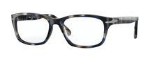 PERSOL PO3012V 1126 52 Blue Striped Grey Demo Lens Men's Eyeglasses