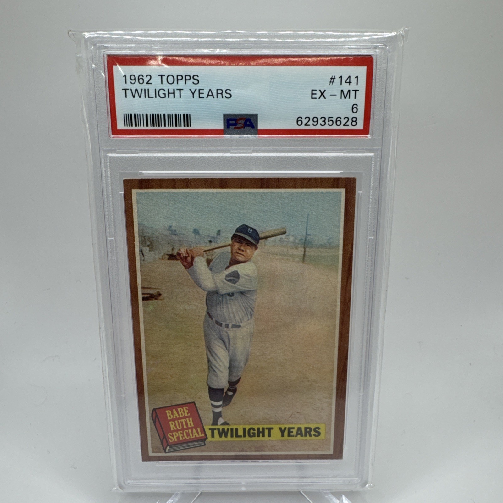 Babe Ruth Special 1962 Topps #141 Twilight Years PSA 6