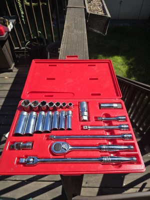 #ad Snap On PB17B 3 8quot; Drive SAE Socket Set Wrench Case Rachet Box Set 22PC Used $269.99