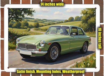 Metal Sign - 1970 MG 1 Oil Painting - 14x10