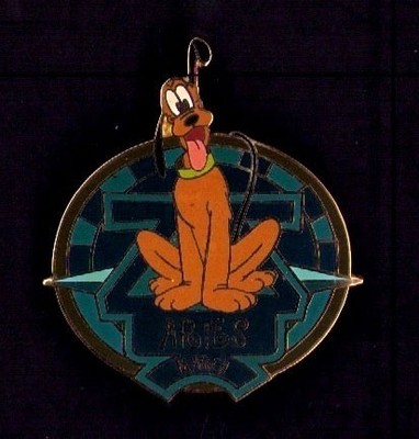 Disney 2001 Zodiac POM Series Pluto W/ AnEar Raised Aries Pin