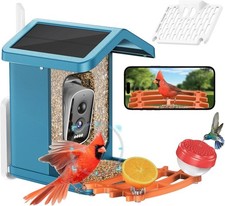 Smart Bird Feeder w/ Camera AI Bird Identification Solar Powered NEW IN BOX 