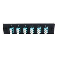 12 Fibers LC to LC OM3 Duplex Multi-Mode Patch Panel 6 Coupler Adapters