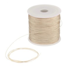 0.6mm Nylon Satin Cord 164 Yards Bracelet String Beading Thread Champagne
