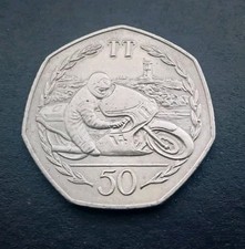 1983 Isle Of Man TT 50p Coin In Amazing Condition