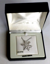 Womens Jewelry Necklaces Sterling Silver 1/10 CTTW Genuine Diamond