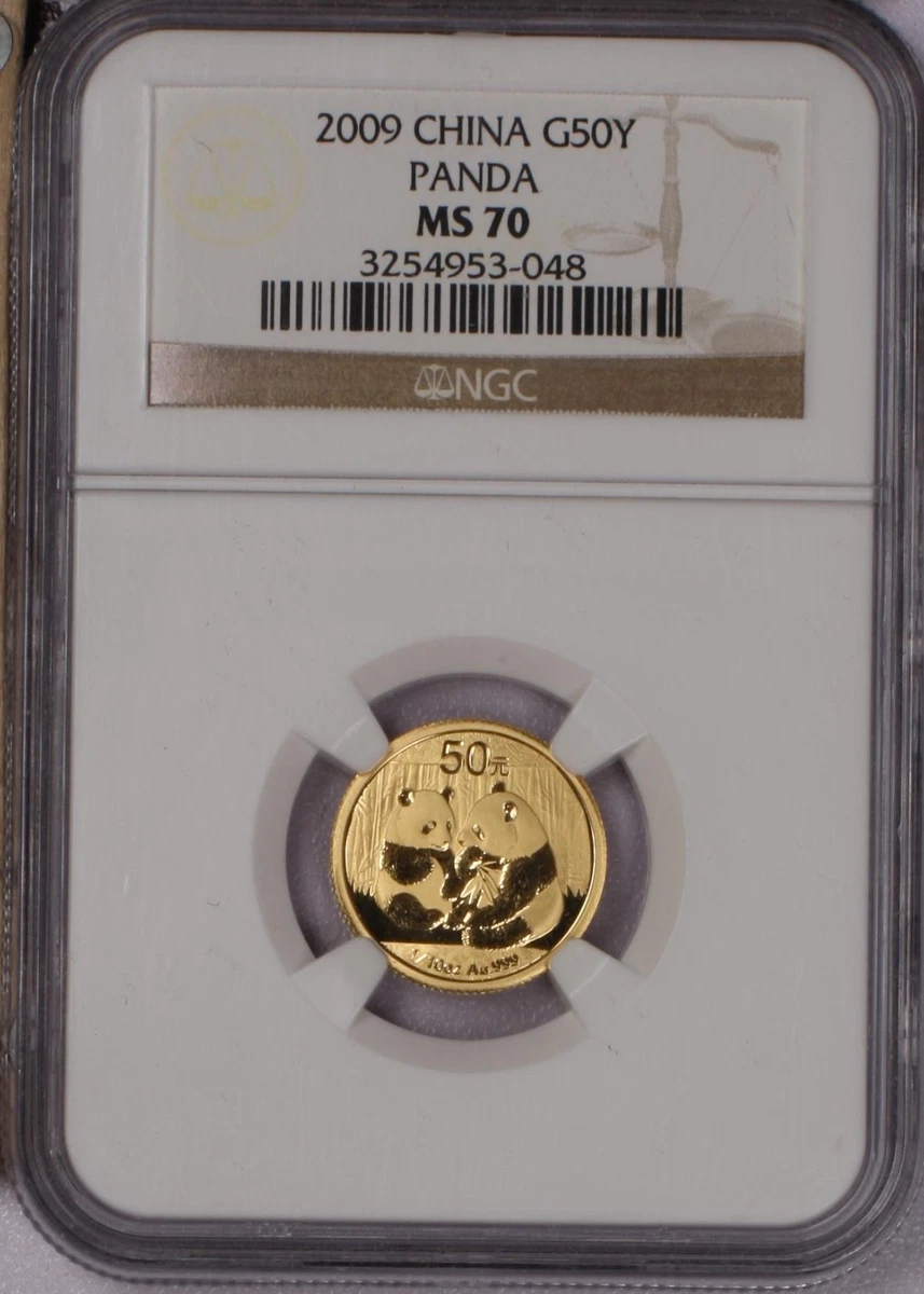 Chinese Panda MS 70 Grade 1/10 oz Precious Metal Content per Unit