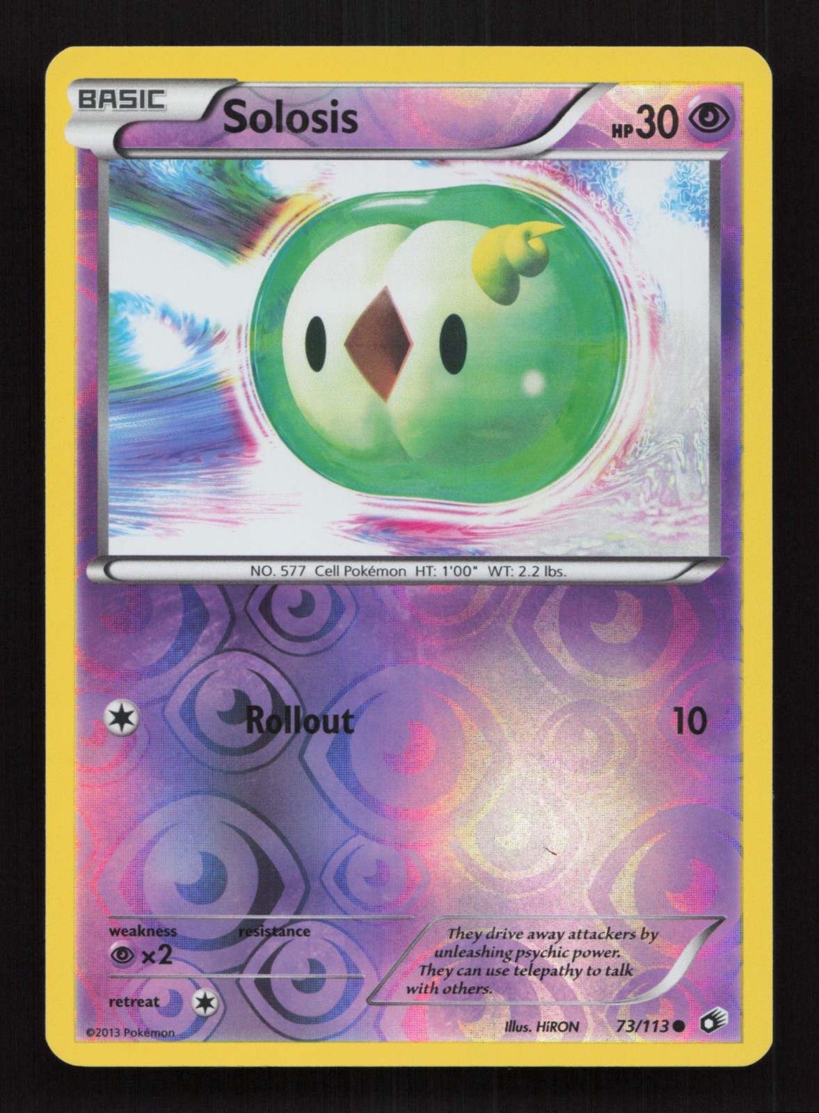Pokemon - Solosis 73/113 Legendary Treasures Reverse Holo