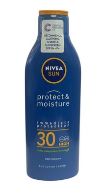 NIVEA SUN Protect & Moisture LSF 30 Sonnenlotion200ml, hochwirksamLanganhaltend