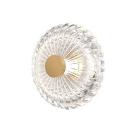 Led Wandlampe Glas Metall Gold Wohnzimmer BüRo Ø18 Cm 3000 K Wandleuchte Rund