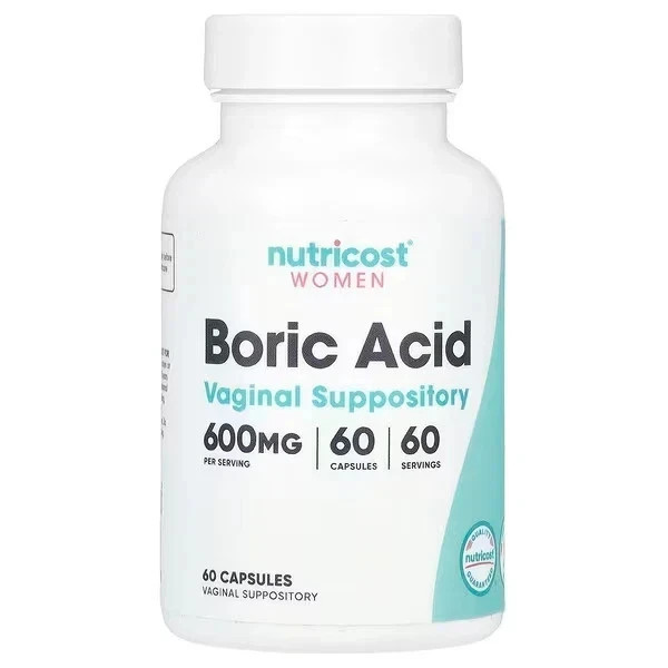 NUTRICOST Boric Acid, Vaginal Suppository, 60 Capsules, GENUINE, Free ROYAL MAIL