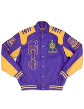 Omega Psi Phi Twill Racing Jacket Purple