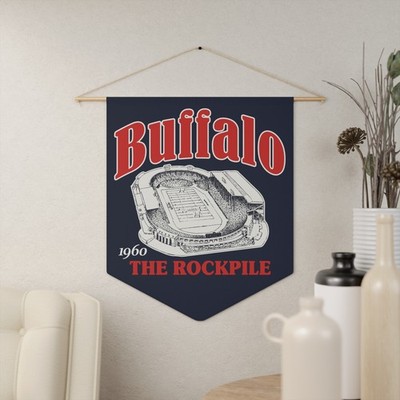 War Memorial Stadium 18''x21'' Pennant Retro Wall Art - Buffalo Bills Football