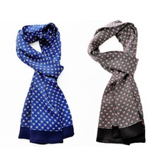 Men 100 Pure Silk Scarf Cravat Double Layer Neckerchief Business Fashion Floral