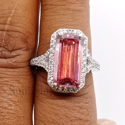 RARE Designer Ct Certified Pink Diamond Solitaire Ring, Great luster! 