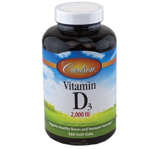 Carlson-Vitamin-D3-2000-IU-360-Softgels-All-Natural-FRESH-Made-In-USA