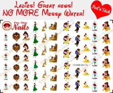 Beauty and the Beast CLEAR VINYL Peel and Stick Nail Decals/Stickers CV-BAB2-54