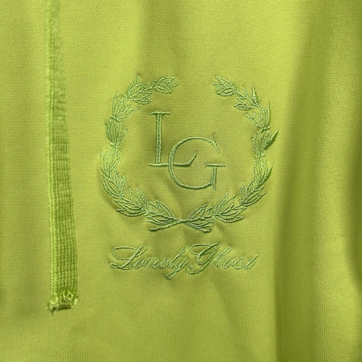 Lonely Ghost Neon Green Hoodie Sweatshirt Size Large Long Lonely Ghost Neon Green Hoodie Sweatshirt Size Large Long