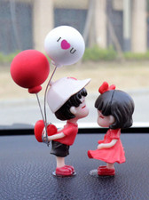 2pcs Cute Couple Doll Car Interior Decorations For Dashboard Display-new