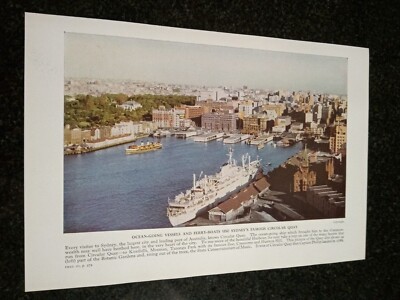 Schiffe & Fähren Boote Sydneys Rundkai Australien ILLUSTRATIONSDRUCK