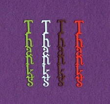 THANKS vertical die cuts scrapbook cards scrapbook cards