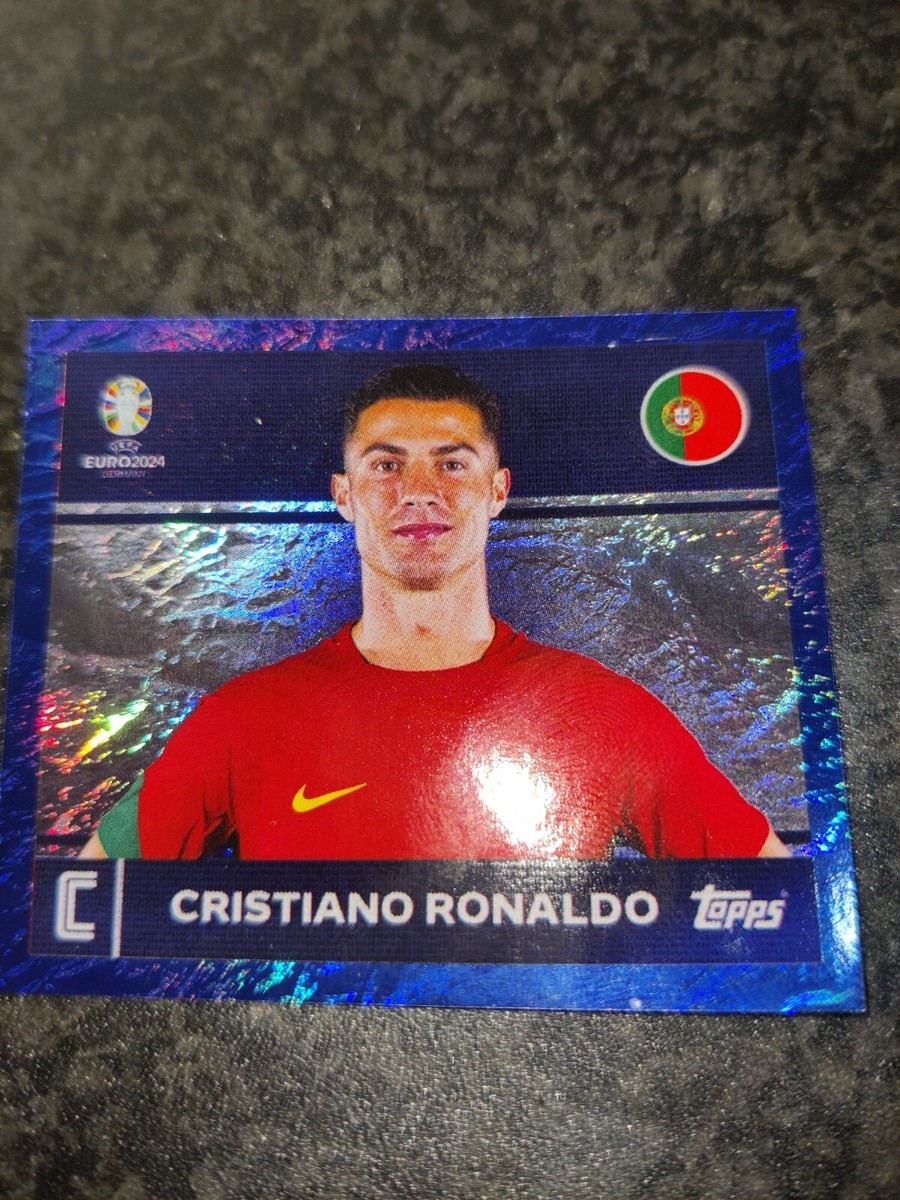 Topps UEFA Euro 2024 GERMANY CRISTIANO Ronaldo Sticker BLUE