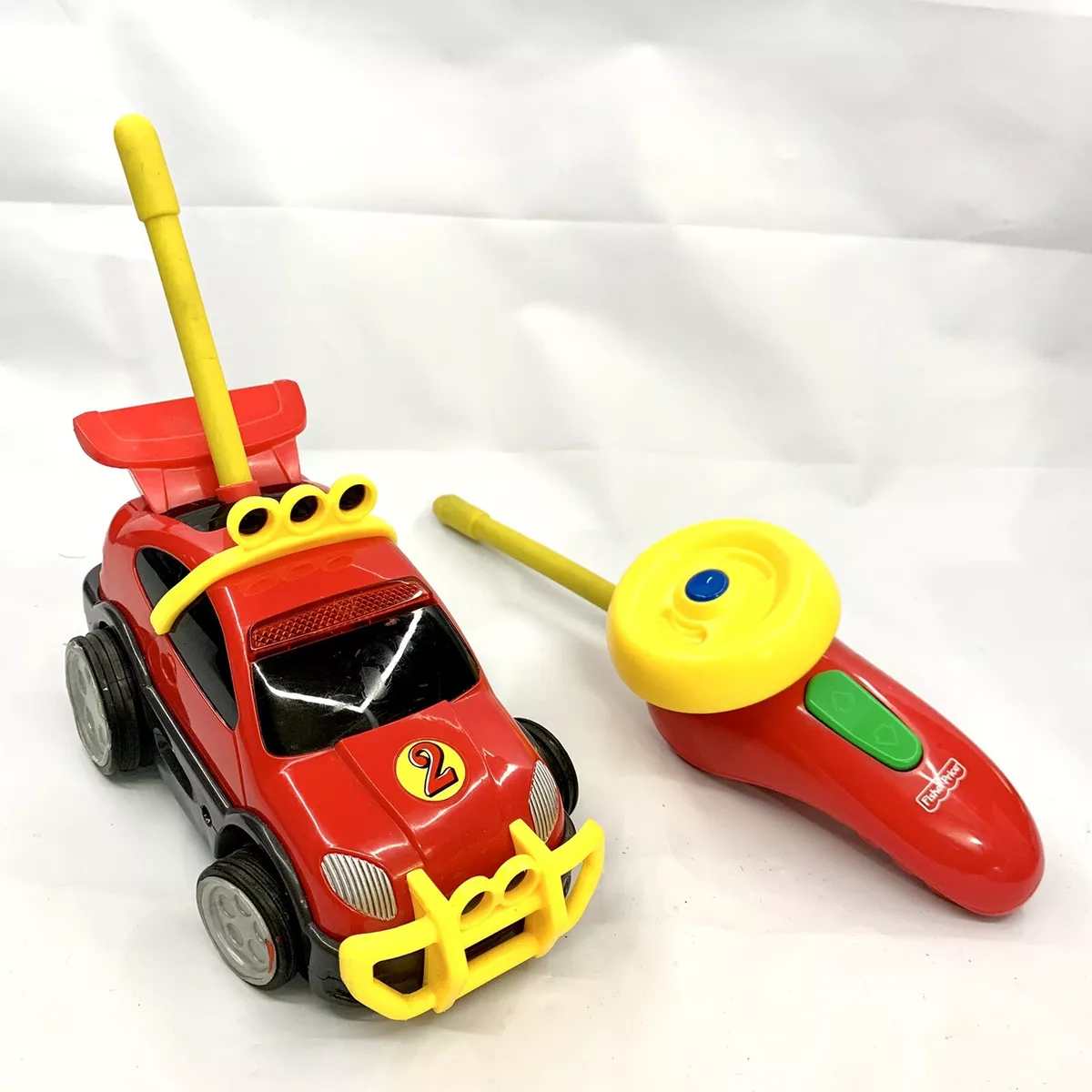 Fisher Price Remote Control RC Car Racecar 2002 w Remote AS IS Has Issues Read