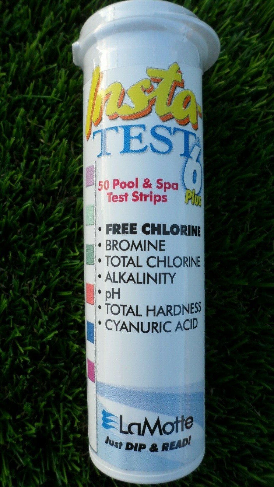 LAMOTTE INSTA TEST 6 PLUS POOL AND SPA TEST STRIPS 6 TESTS ON ONE STRIP 84025